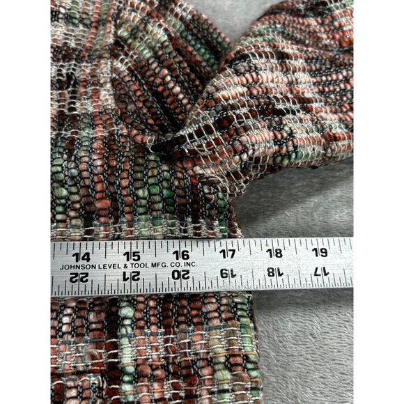 Ett Twa Anthropologie Petites XSP Fringe Hem Plaid Jacket Boho Tweed - Picture 10 of 11